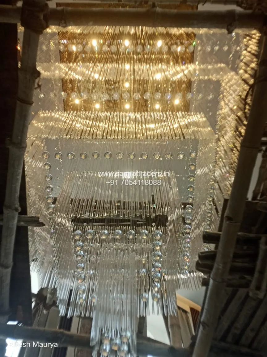 Aurora Cascade Grand Crystal Chandelier chandelier image